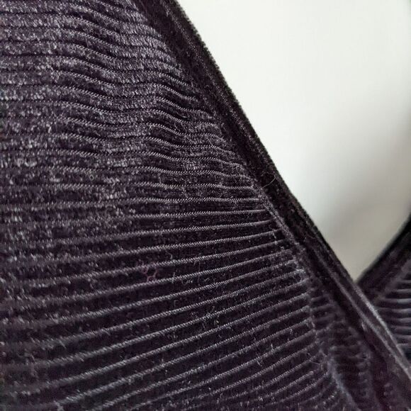 NWT SEE YOU MONDAY Black velvet tiered V-neck mini dress Small @L1 - Picture 9 of 9